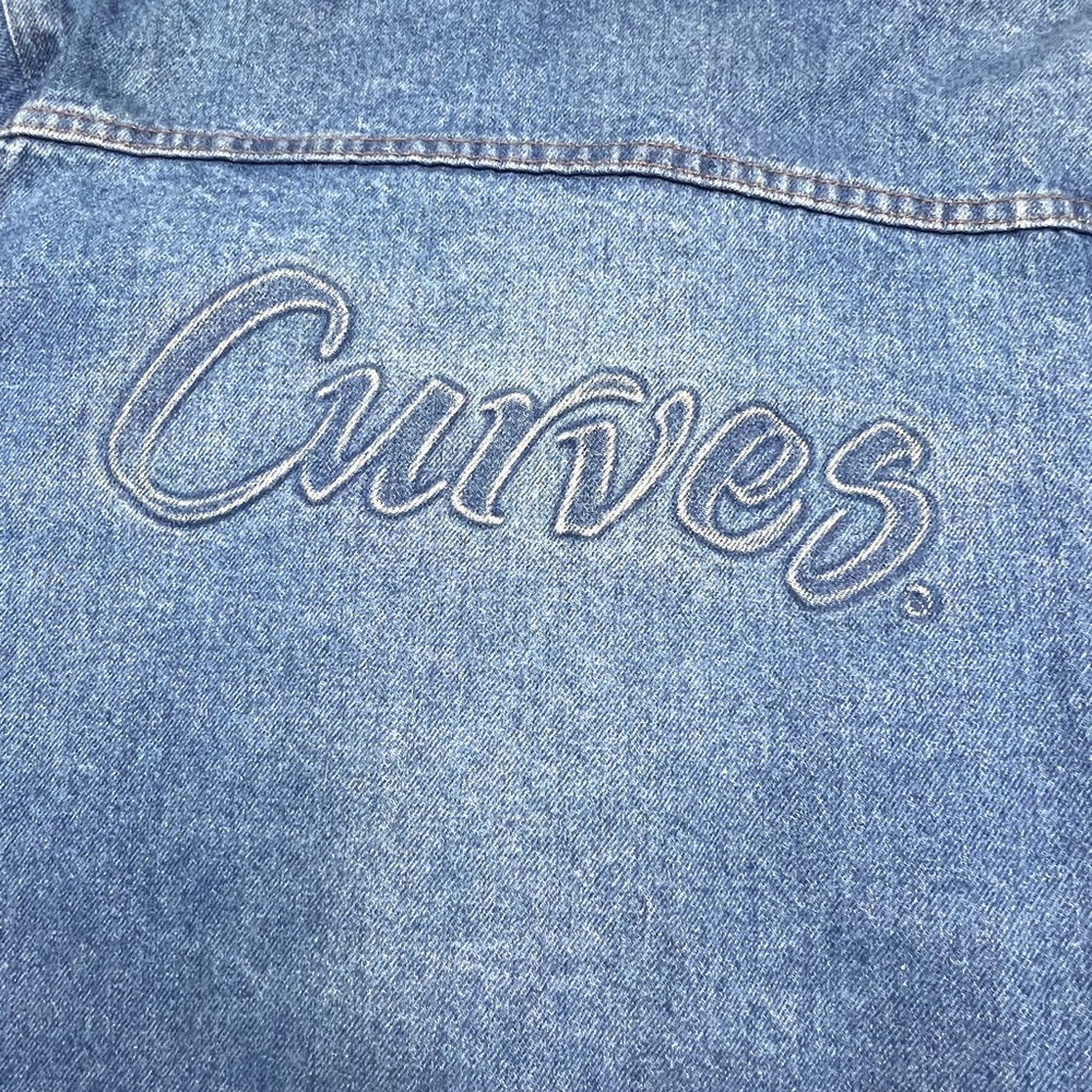 ↪️(relisted!)VINTAGE•RARE•own your! |•CURVES•| A of M Oversized Denim Jean Jacke - Picture 5 of 16